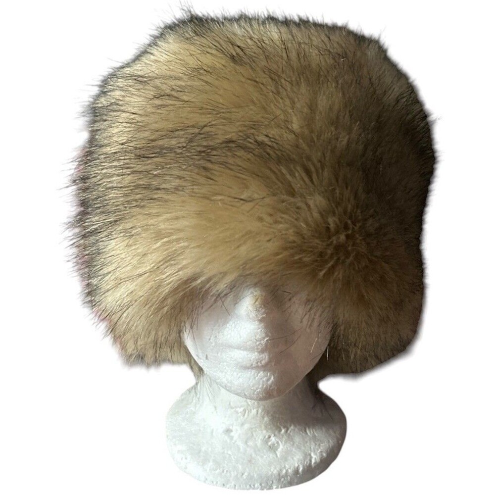 Futrzane Poland Faux Fur Full Hat Brown Small Russian Style New NWT